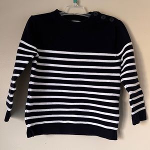 Zara dark blue and white striped knit sweater for boy. Size 6